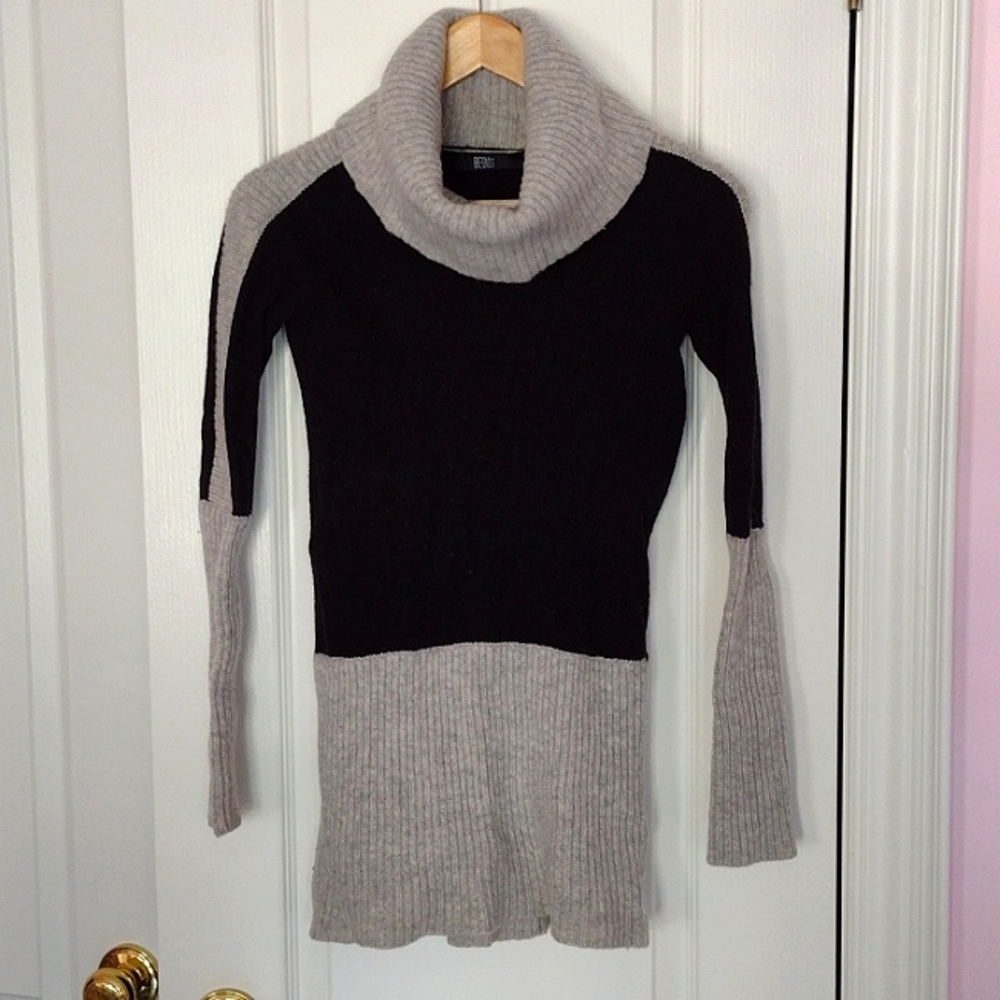 Bedo, black and grey, xs, turtleneck sweater